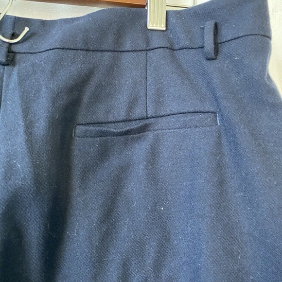 Ann Taylor Dress Pants Womens 14 Blue Wool Blend Wide Leg Trouser - Picture 11 of 14